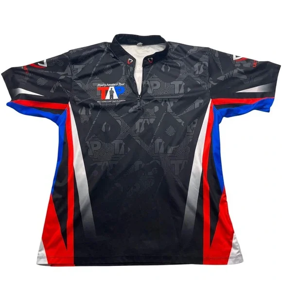 Ultimate Team Gear TAP Florida Billiards Pool Amateur Tour Jersey Mens Black L - Picture 1 of 8